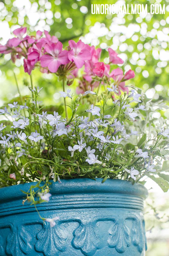 Spray Paint a Flower Pot - unOriginal Mom