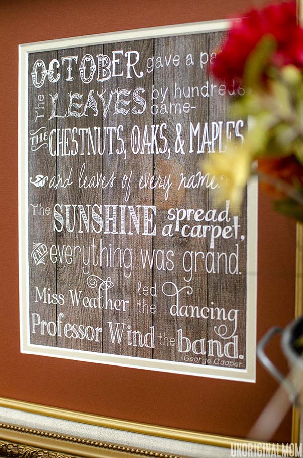 October's Party Free Printable unOriginal Mom