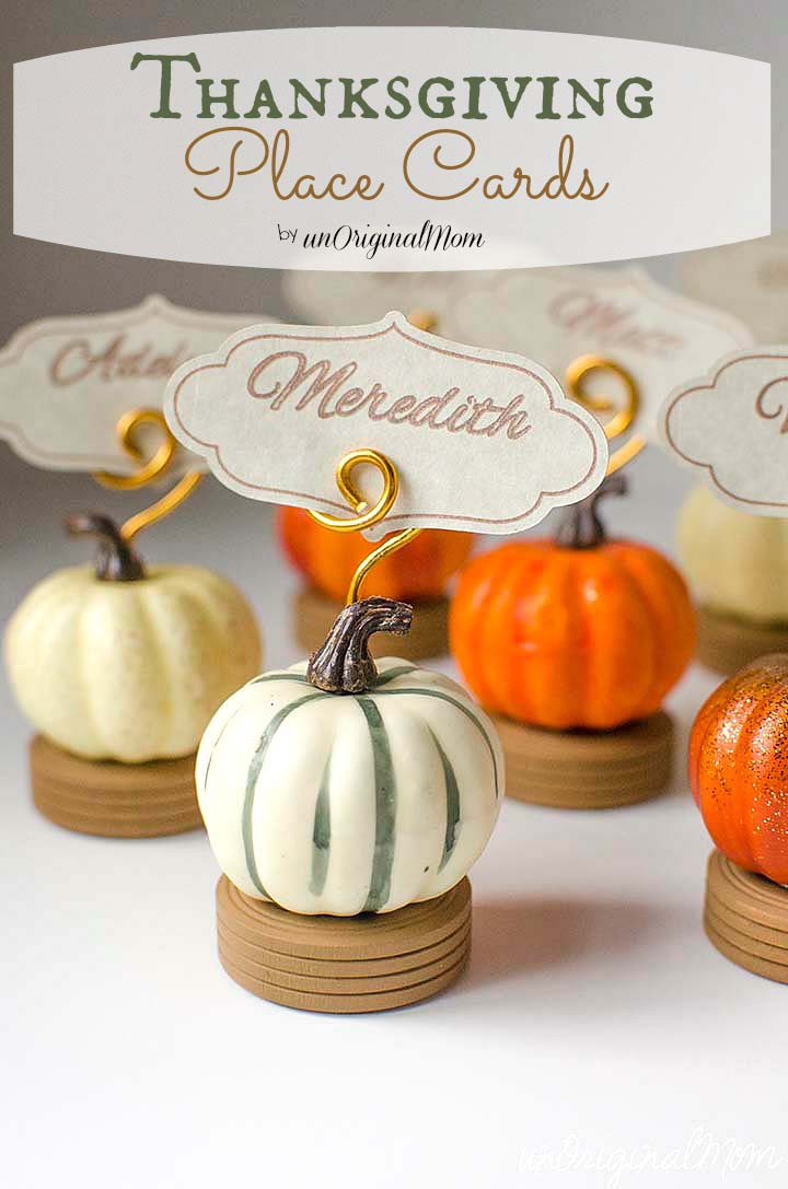 Thanksgiving Place Card Holders and Place Cards using Silhouette Sketch Pens  | unOriginalMom.com