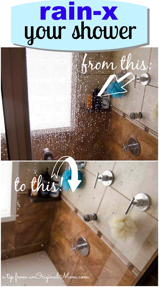 Betasten Commandant Perioperatieve periode How to Keep Your Shower Clean - Rain-X on Shower Glass! - unOriginal Mom