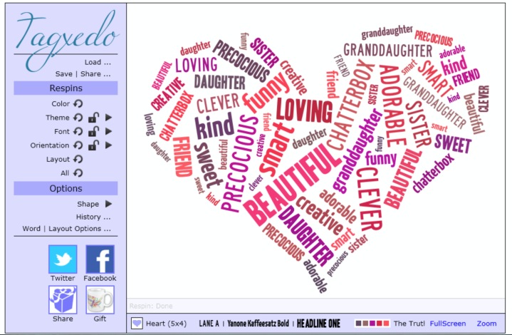 Heart Shaped Word Cloud Vinyl Word Art UnOriginal Mom