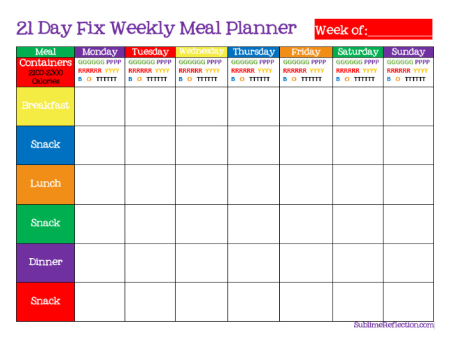 21 Fix Diet Menu