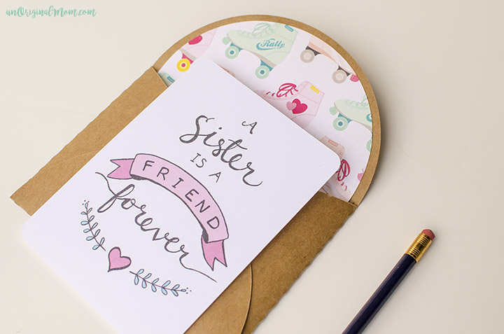 Free Printable Sister Valentine Note Card UnOriginal Mom