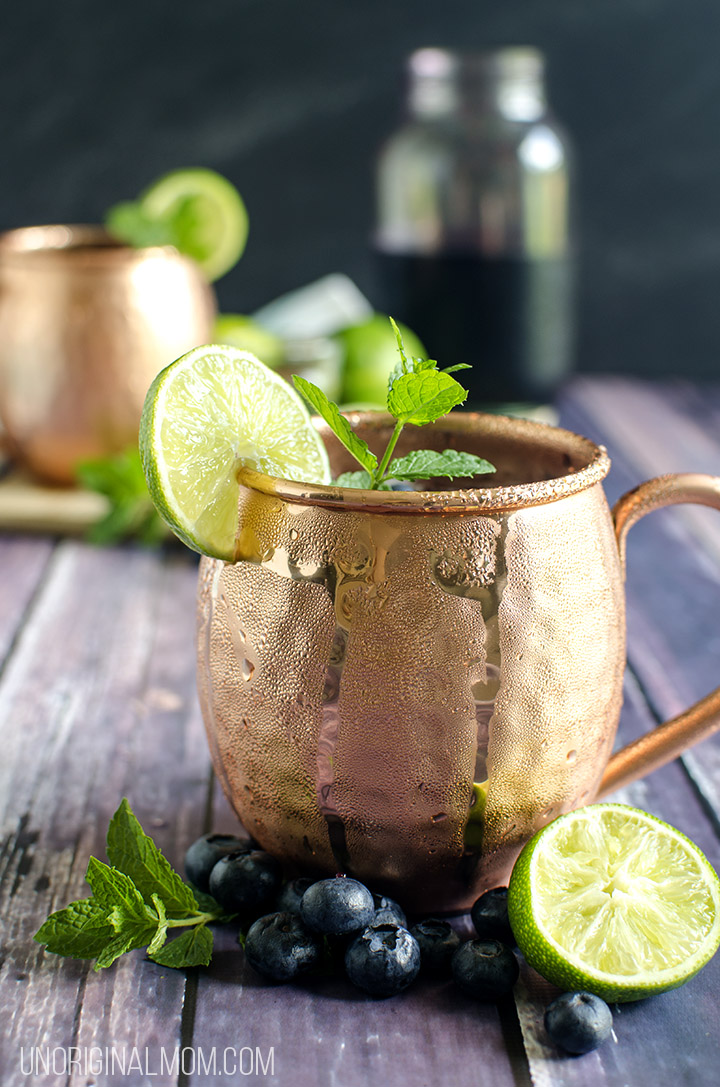 Blueberry Moscow Mule Cocktail Recipe UnOriginal Mom
