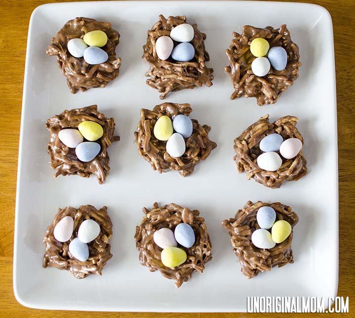 An awesome list of 30 cute Easter foods to make. Dessert, appetizer, and inspiration recipes. Some require cooking, others just chopping.