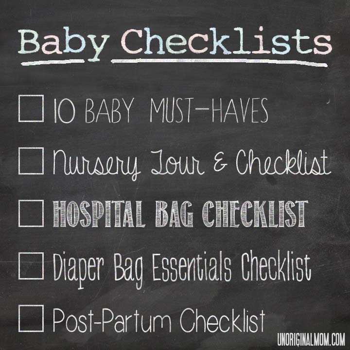 Baby Checklists Series | unOriginalMom.com