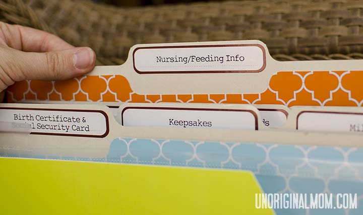 Best Baby Shower Gift Ever - a folder to organize all the important papers that come with having a baby! | unOriginalmom.com
