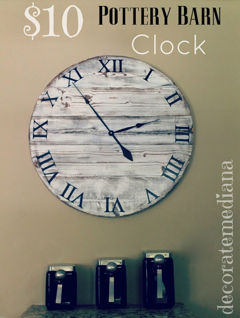 Original Fridays Feature - Pottery Barn inspired clock from Decorate Me Diana