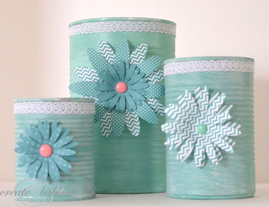 Original Friday Feature:  Upcycled Tin Cans by Create & Babble