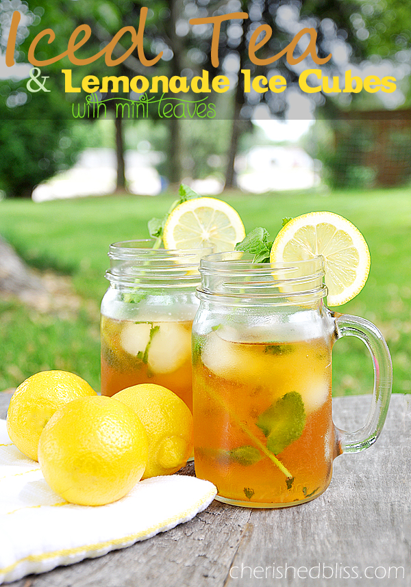 Original Friday Feature: Iced Tea with Lemonade Ice Cubes from Cherished Bliss