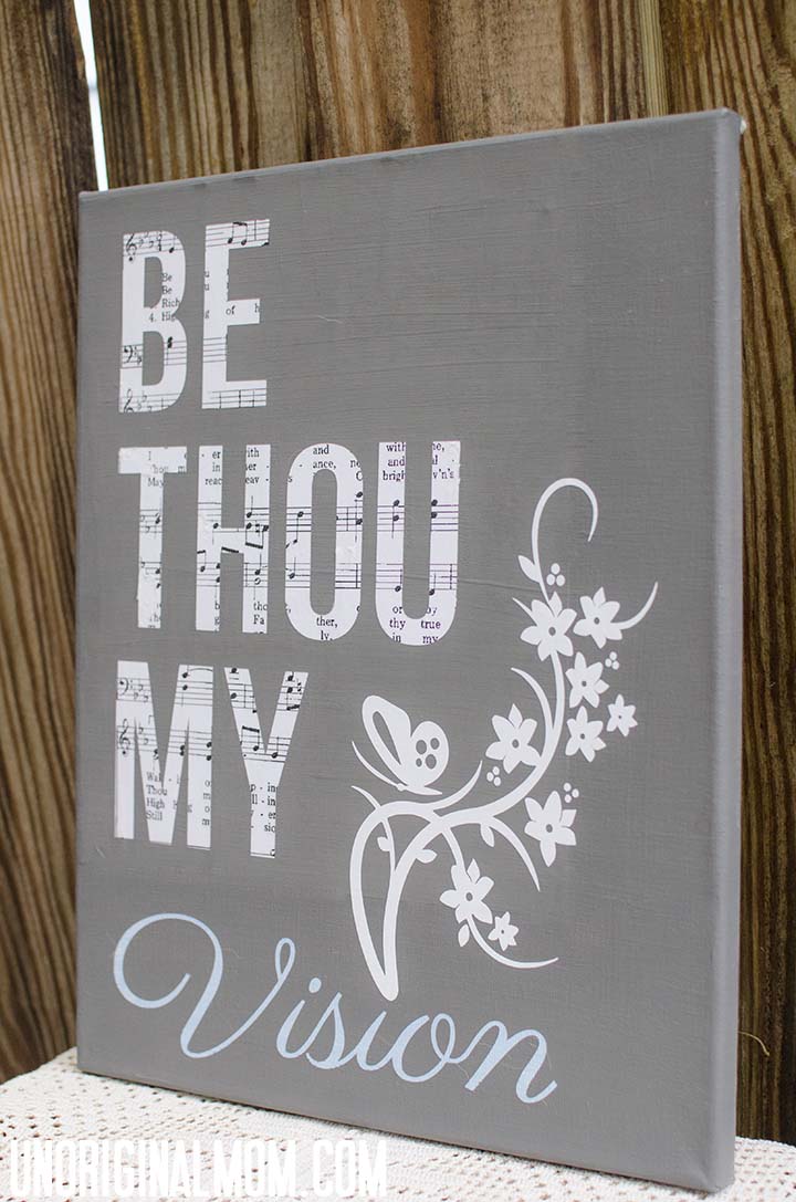 Silhouette Hymn Art - Be Thou My Vision  |  unOriginalMom.com