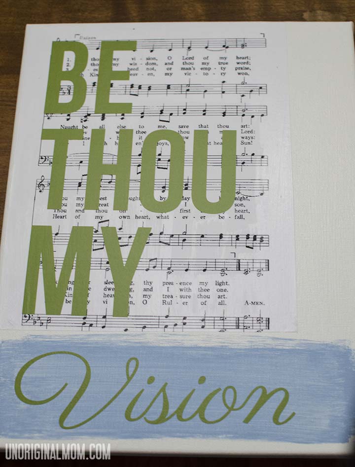 Silhouette Hymn Art - Be Thou My Vision  |  unOriginalMom.com