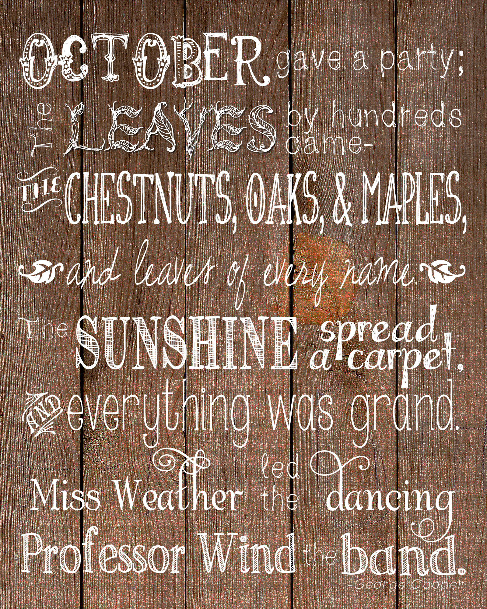 October's Party Free Printable unOriginal Mom