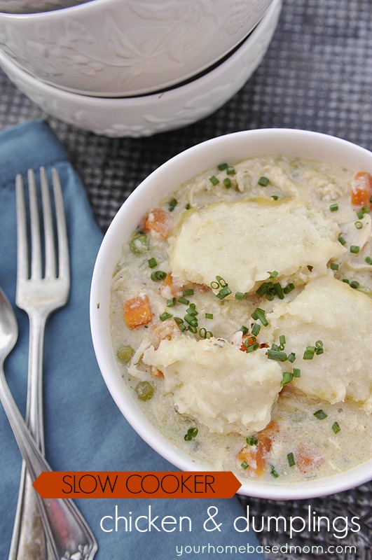 Original Friday Feature:  Crock Pot Chicken & Dumplings from Your Home Based Mom