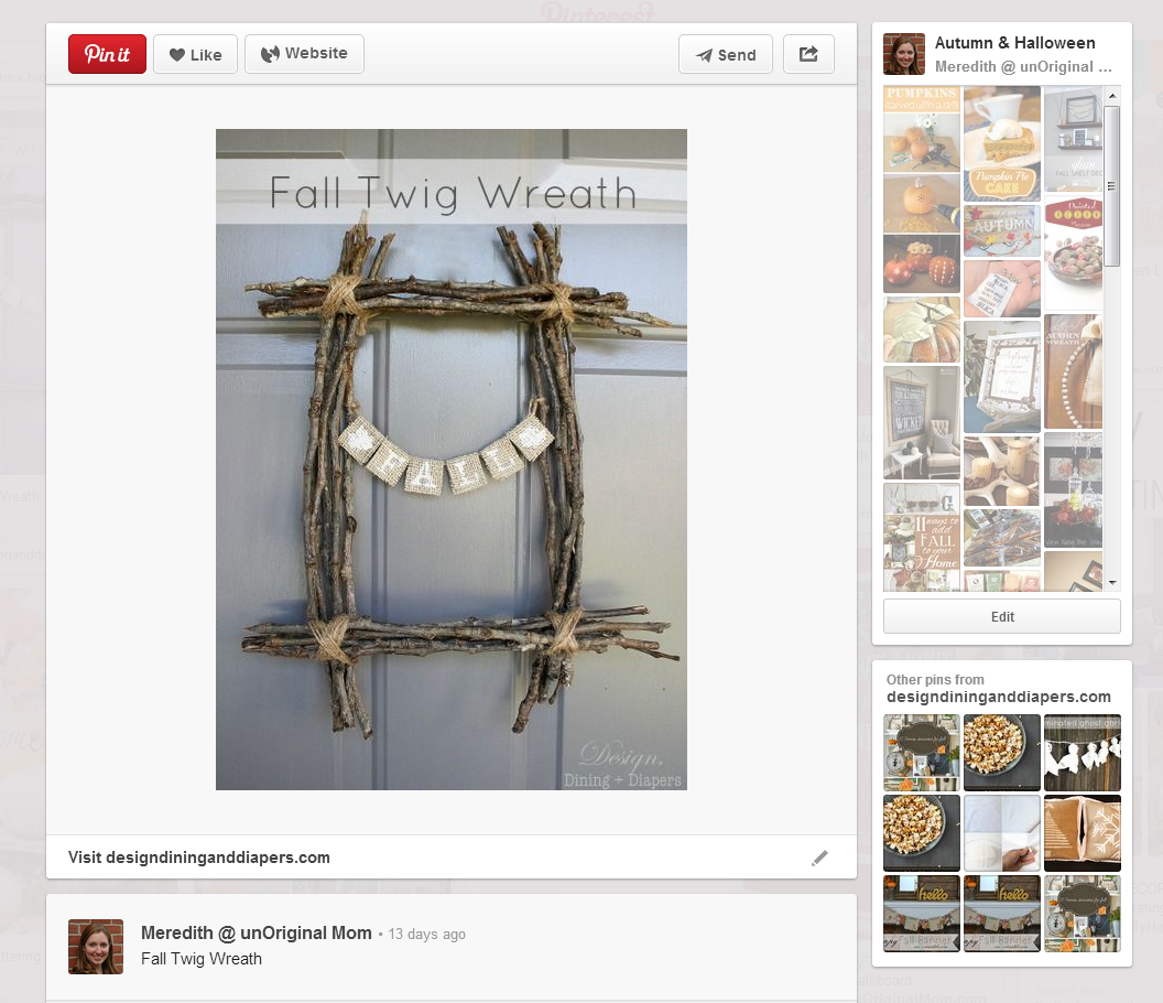 Fall Twig Wreath - simple, inexpensive, unique, and lovely!  |  unOriginalMom.com