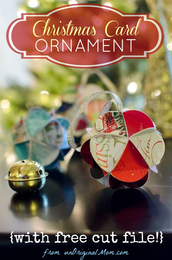 DIY Christmas Card Ornament with FREE cut file!