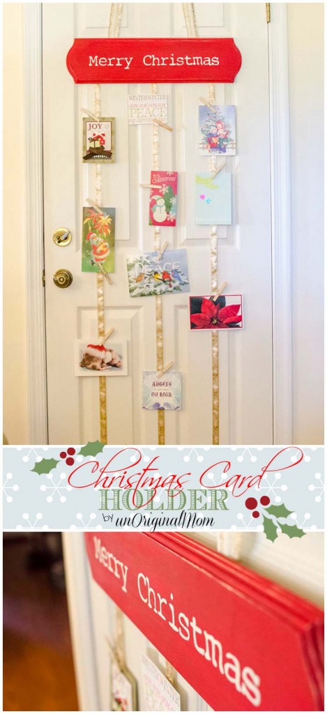 Diy Hanging Christmas Card Holder Unoriginal Mom Diy Hanging Christmas Card Holder Unoriginal Mom