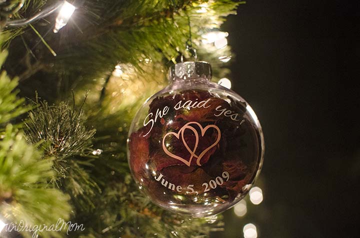 DIY Keepsake Rose Ornament - and the story of the best proposal ever!