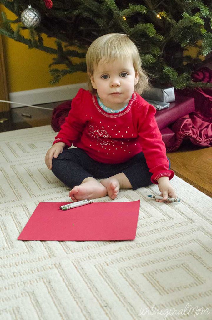 Baby-Made Bows - use your little one's scribbles to make gift bows for wrapping presents!