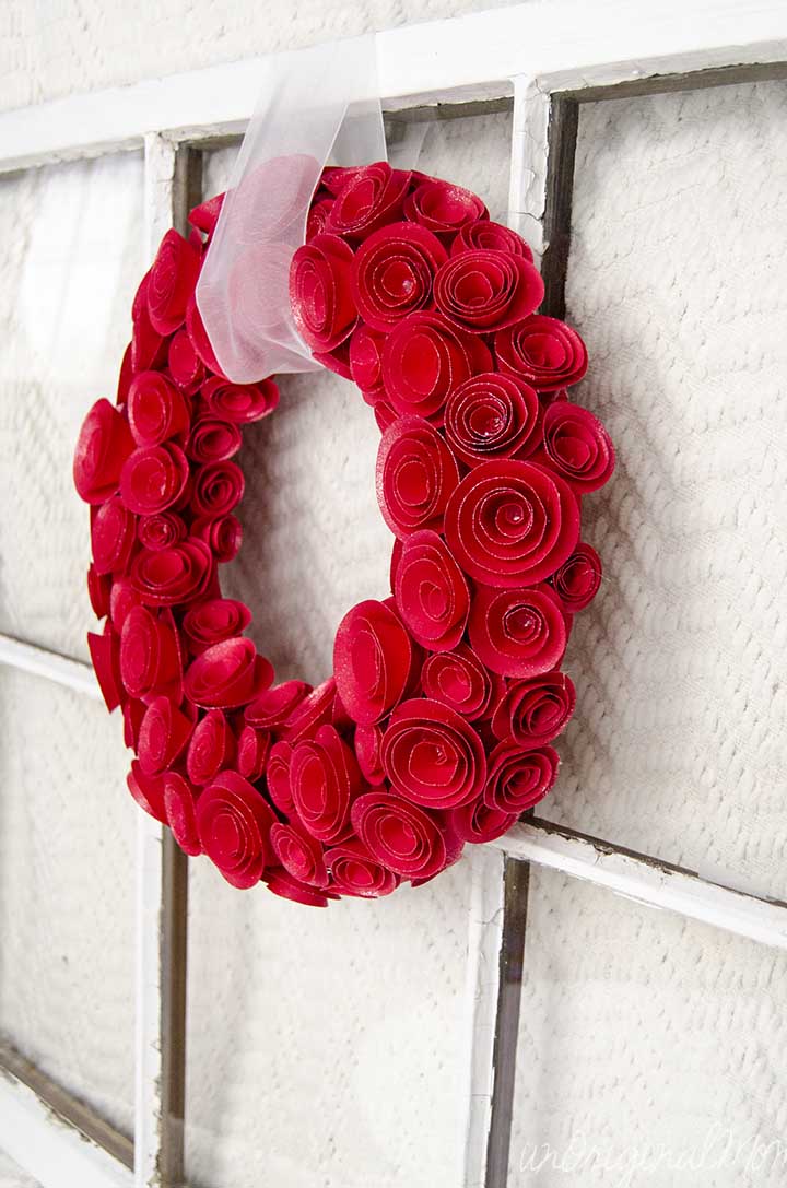 DIY Paper Rosette Wreath - Valentine's Day Craft