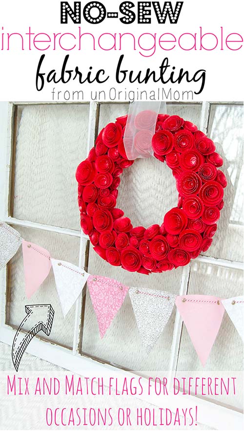 No-Sew Interchangeable Fabric Bunting