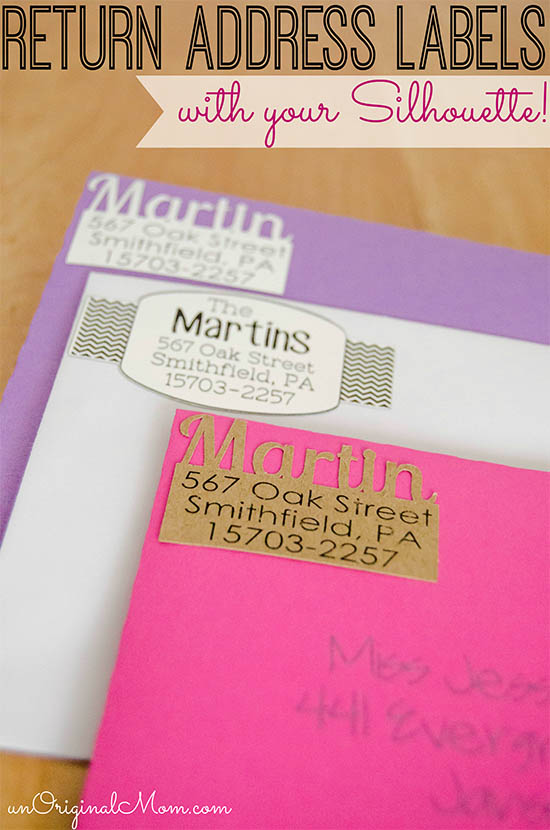 Add a little fun and personality to your return address labels with your Silhouette!
