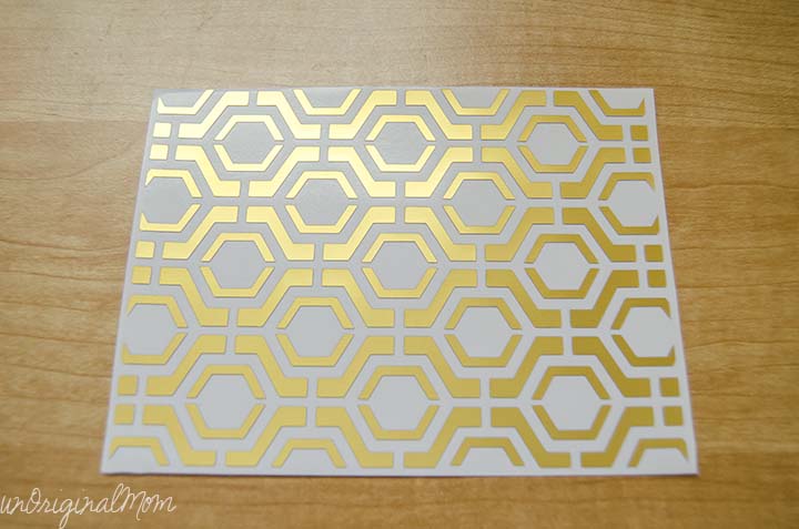 Easy Geometric Cards with Gold Foil - so easy to create with your Silhouette!