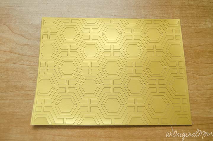 Easy Geometric Cards with Gold Foil - so easy to create with your Silhouette!