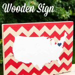 DIY Patriotic Wooden Sign with USA Map