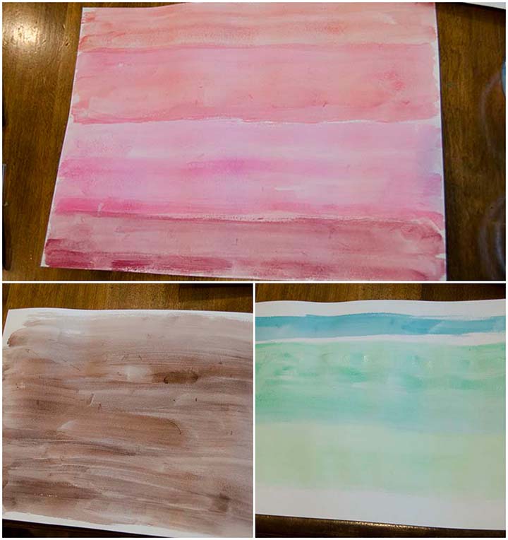 Use your Silhouette to cut out shapes from painted watercolor paper - such neat color and texture!
