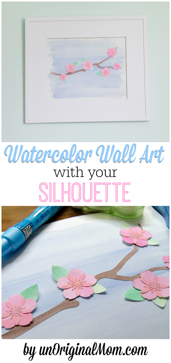 Use your Silhouette to cut out shapes from painted watercolor paper - such neat color and texture!