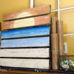 Ocean Sunset Painted Pallet Art and Summer Mantle