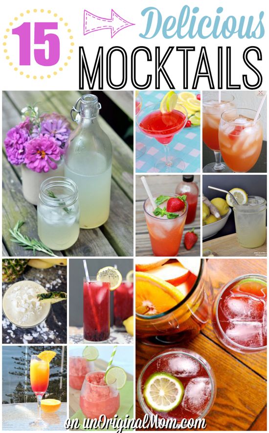 15 delicious mocktails - perfect for pregnant mamas or those who are counting calories!