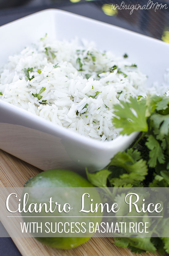 Use Success Rice Basmati Boil-in-a-Bag rice to make super quick and easy Cilantro Lime Rice!