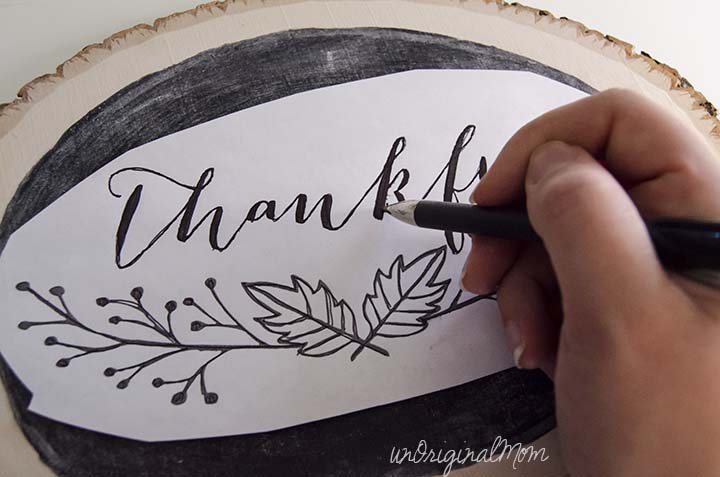 How to hand letter chalkboard by "tracing" a printable - gives you an authentic, hand-drawn look!