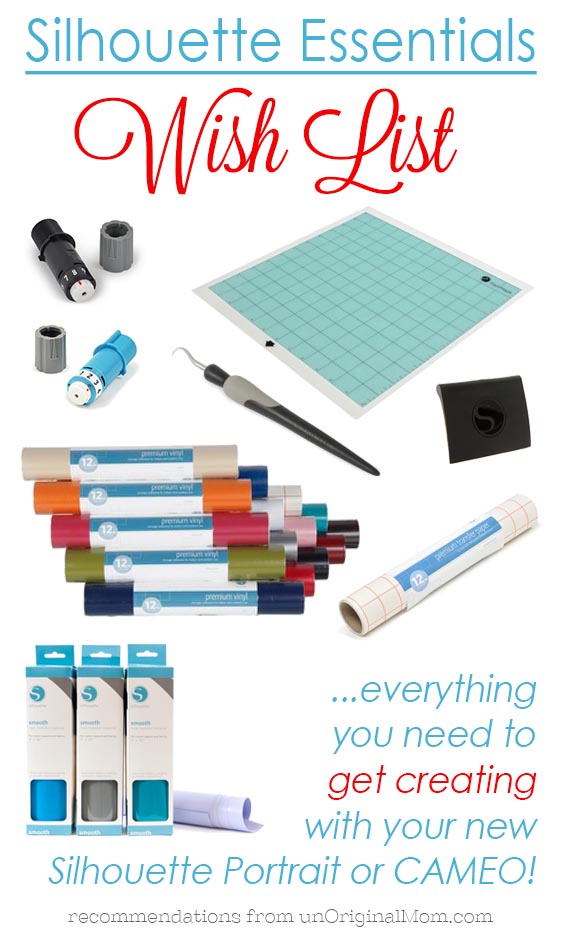 8 Silhouette "essentials" to put on your wish list this year! Great list and explanation of what to start with when you're a new Silhouette user.
