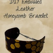 DIY Embossed Leather Honeycomb Bracelet {Guest Post}