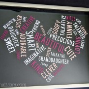 Heart Shaped “Word Cloud” Vinyl Word Art