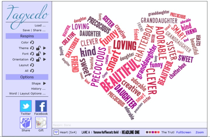 Make a word cloud in any shape you want, then import it into Silhouette Studio and cut the words out of vinyl for beautiful, personalized word art!