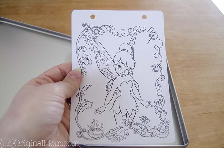 Use your Silhouette to create coloring pages for an upcylcled DVD case coloring kit