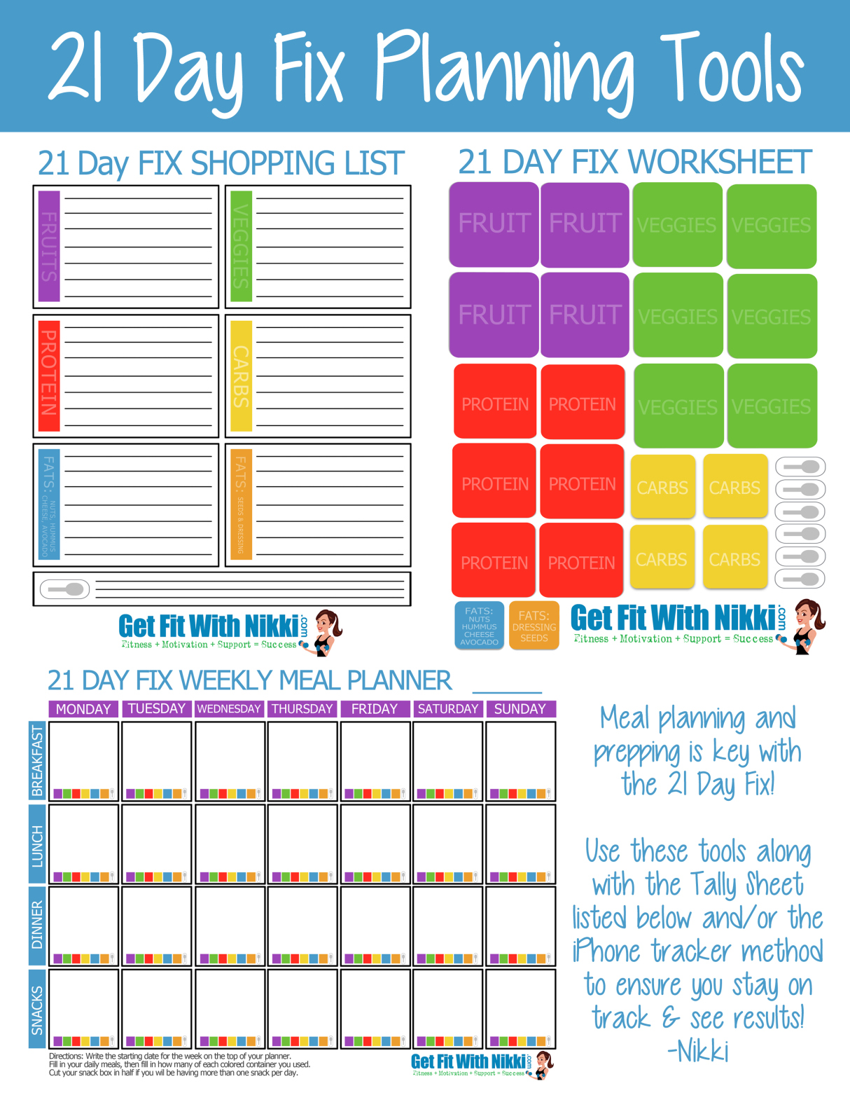 21 Day Fix Meal Chart