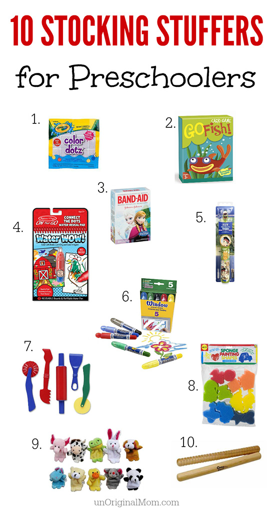 10 Stocking Stuffers for Preschoolers - unOriginal Mom