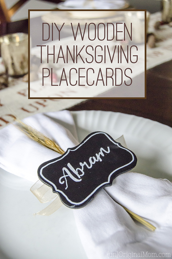 DIY wooden place cards with your Curio!