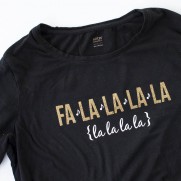 Fa la la Christmas Shirt with Glitter HTV