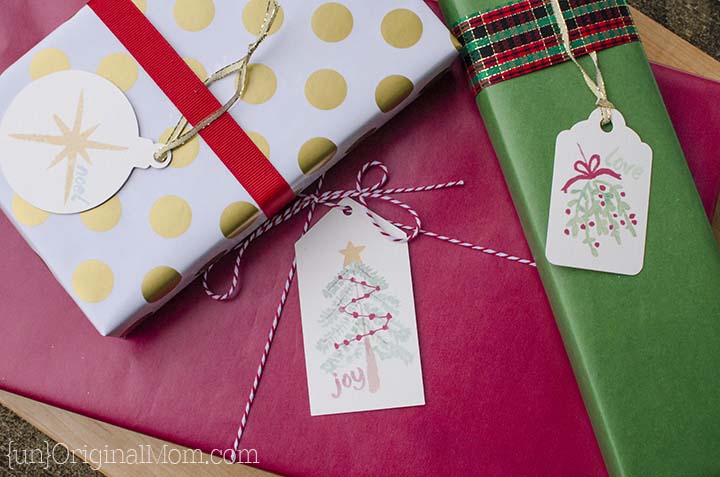 Beautiful watercolor gift tags - free printable PDF and Silhouette cut file!