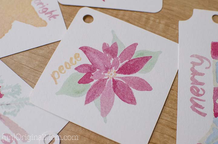 Beautiful watercolor gift tags - free printable PDF and Silhouette cut file!