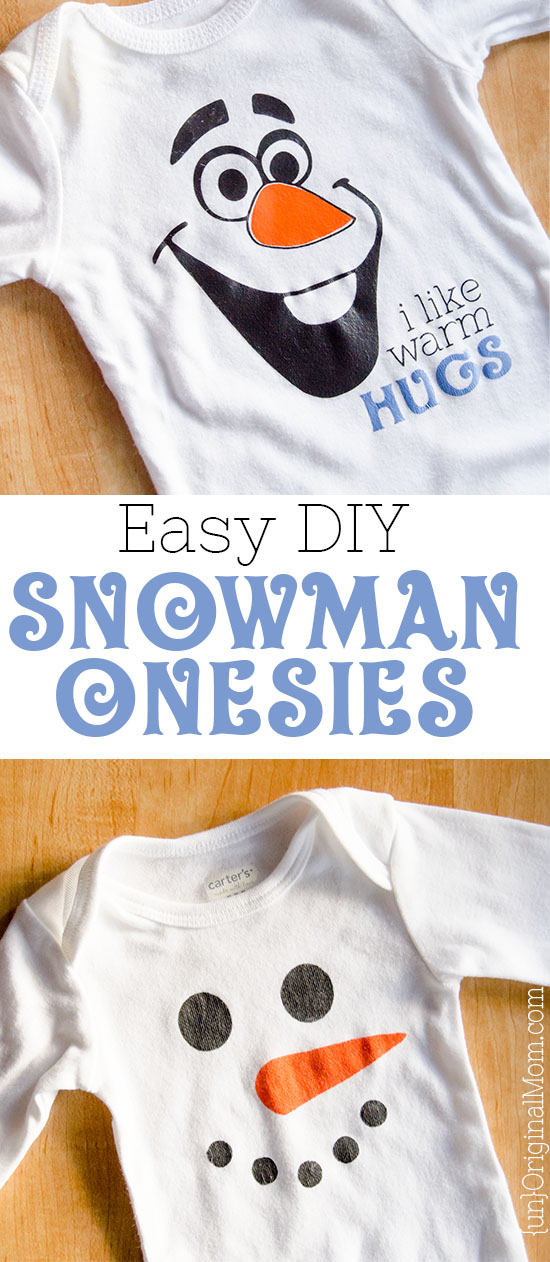 Two Easy DIY Snowman Onesies unOriginal Mom