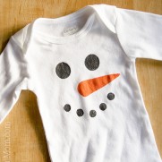 Two Easy DIY Snowman Onesies