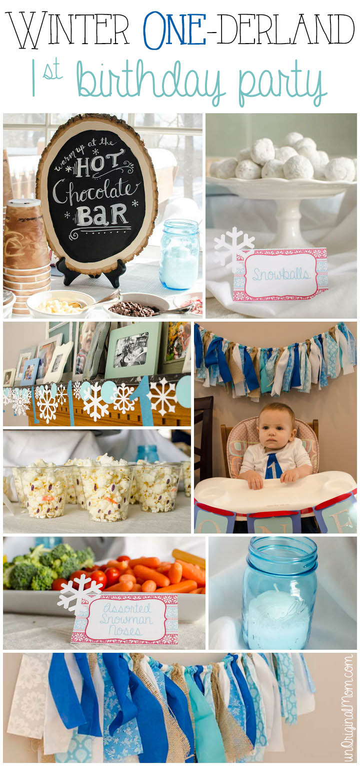 Winter ONEderland first birthday party - what a cute idea for a winter birthday!