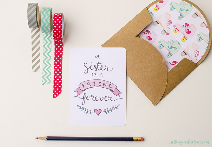 Send a valentine to your sister - or a note "just because!" These free printable note cards are so cute and easy to print and mail.